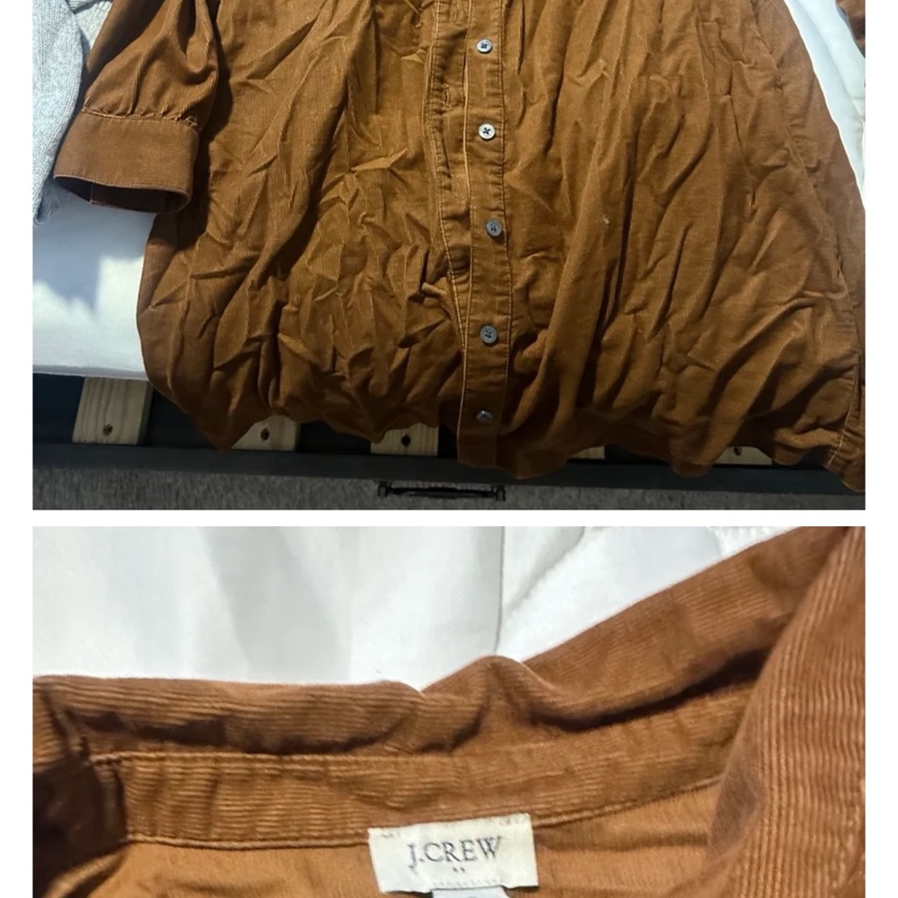J. Crew Men's Casual Brown Button Down Shirt